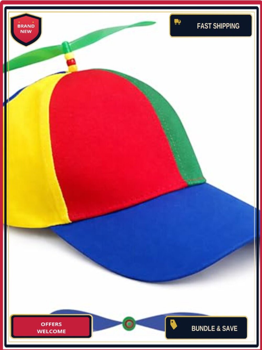 Propeller Hat Adjustable Snapback Baseball Cap Unisex Adult Novelty